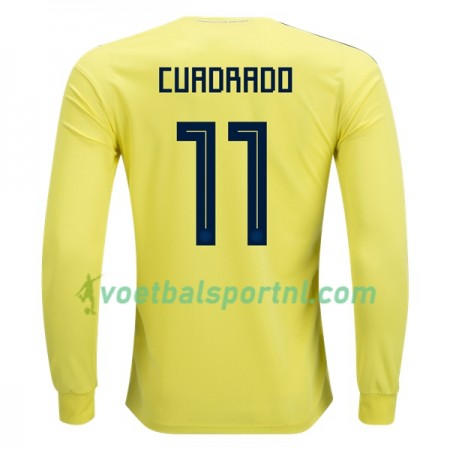 Colombia Cuadrado 11 Thuis Shirt WK voetbal 2018 L/S